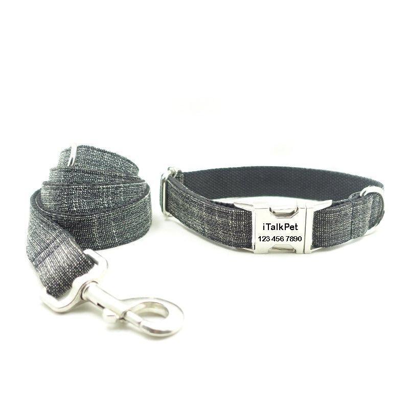 Fashion Thickened Soft Custom Dog Collar Set - iTalkPet