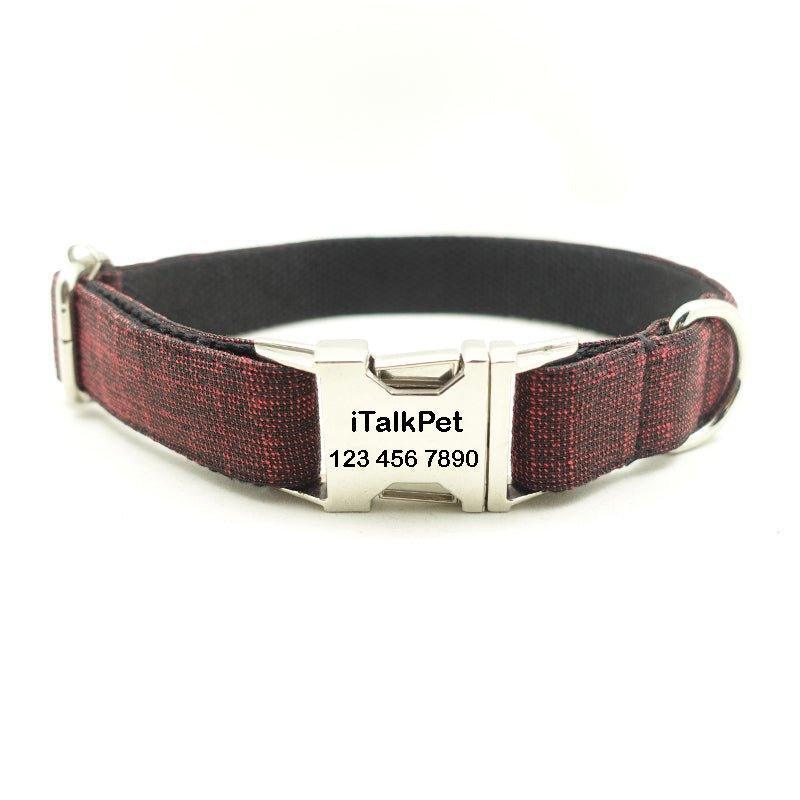 Fashion Thickened Soft Custom Dog Collar Set - iTalkPet