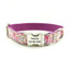 Flower Print Personalized Dog Collar Set - iTalkPet