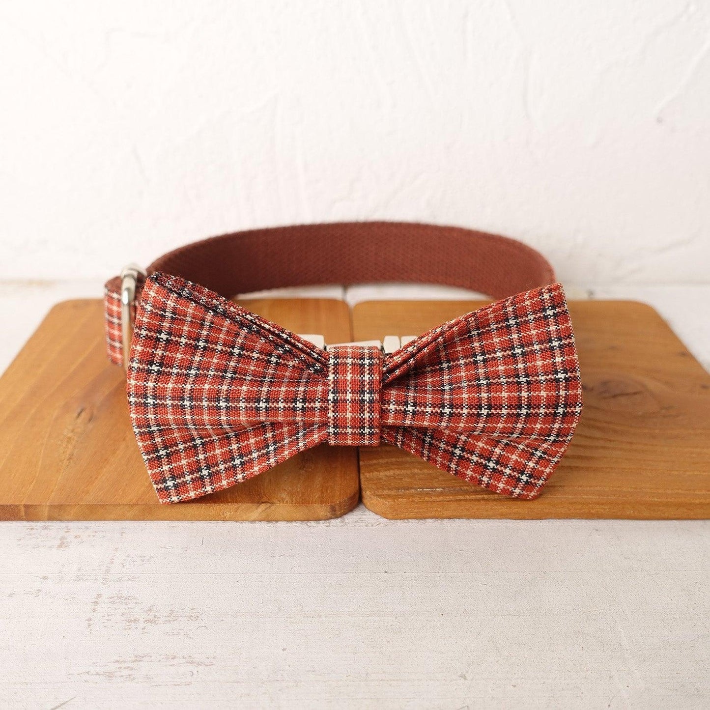 Gentle Plaid Personalized Dog Collar Set - iTalkPet