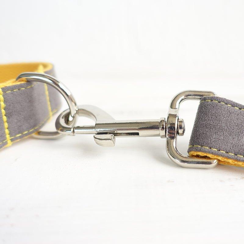 Gray & Yellow Personalized Dog Collar Set - iTalkPet