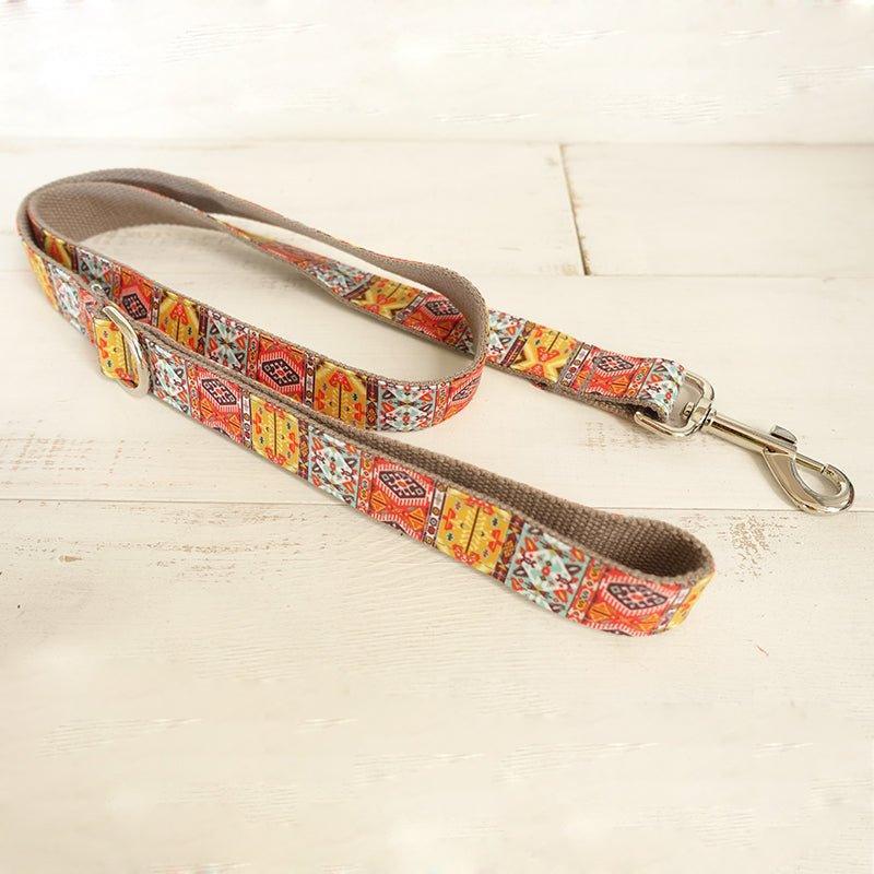 Gray Bohemian Personalized Dog Collar Set - iTalkPet