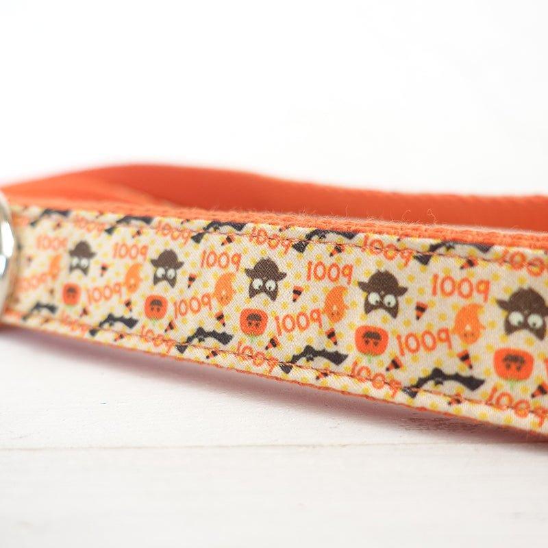 Orange Hallowen Personalized Dog Collar Set - iTalkPet