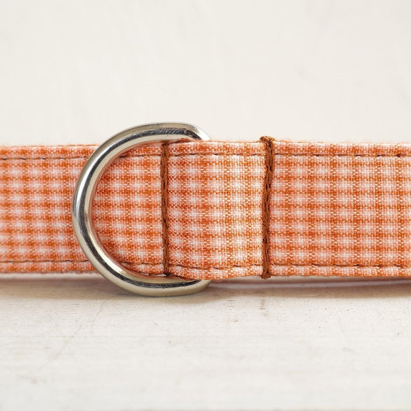 Orange Plaid Personalized Dog Collar Set - iTalkPet