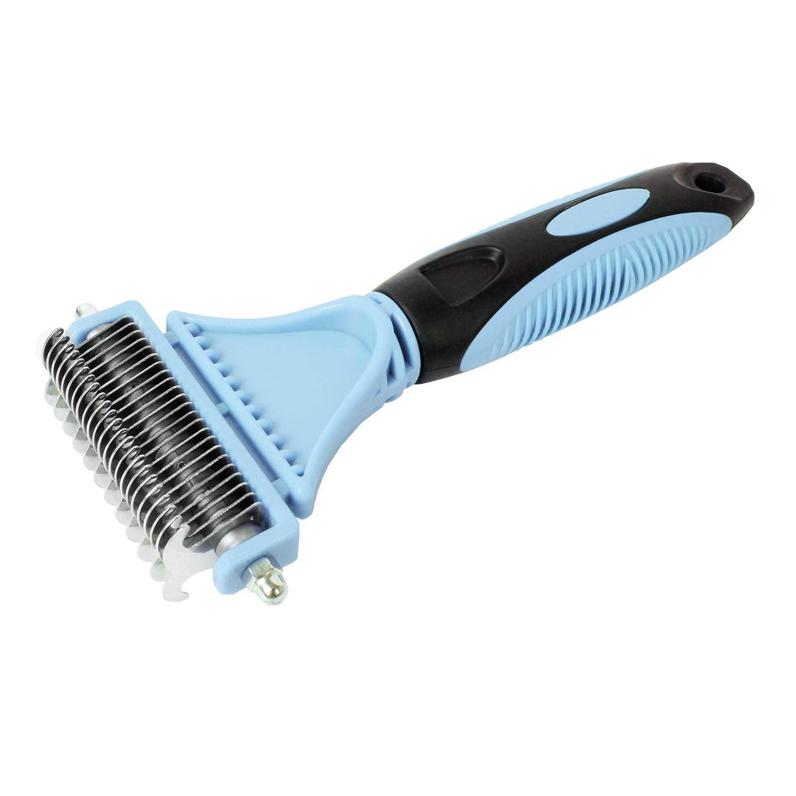 Pet Grooming & Deshedding Brush Double-Sided - iTalkPet