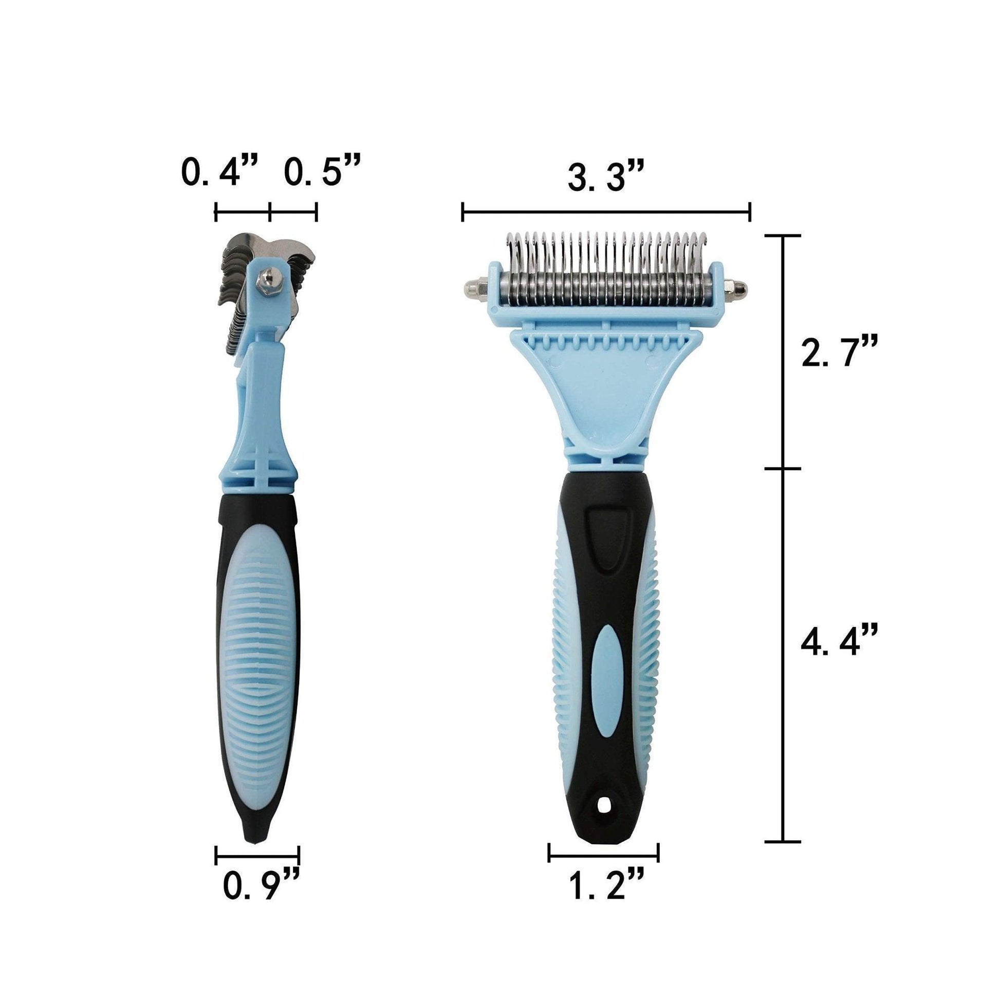 Pet Grooming & Deshedding Brush Double-Sided - iTalkPet