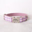 Pink Purple Plaid Personalized Dog Collar Set - iTalkPet