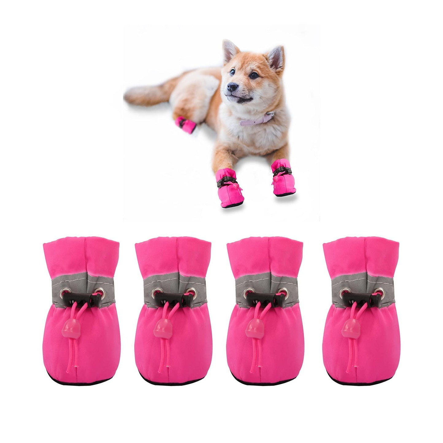 Protector with Reflective Strap Anti-Slip Dogs Boot 4PCS - iTalkPet