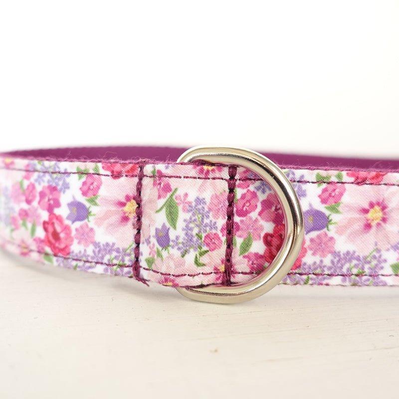 Purple Flower Personalized Dog Collar Set - iTalkPet