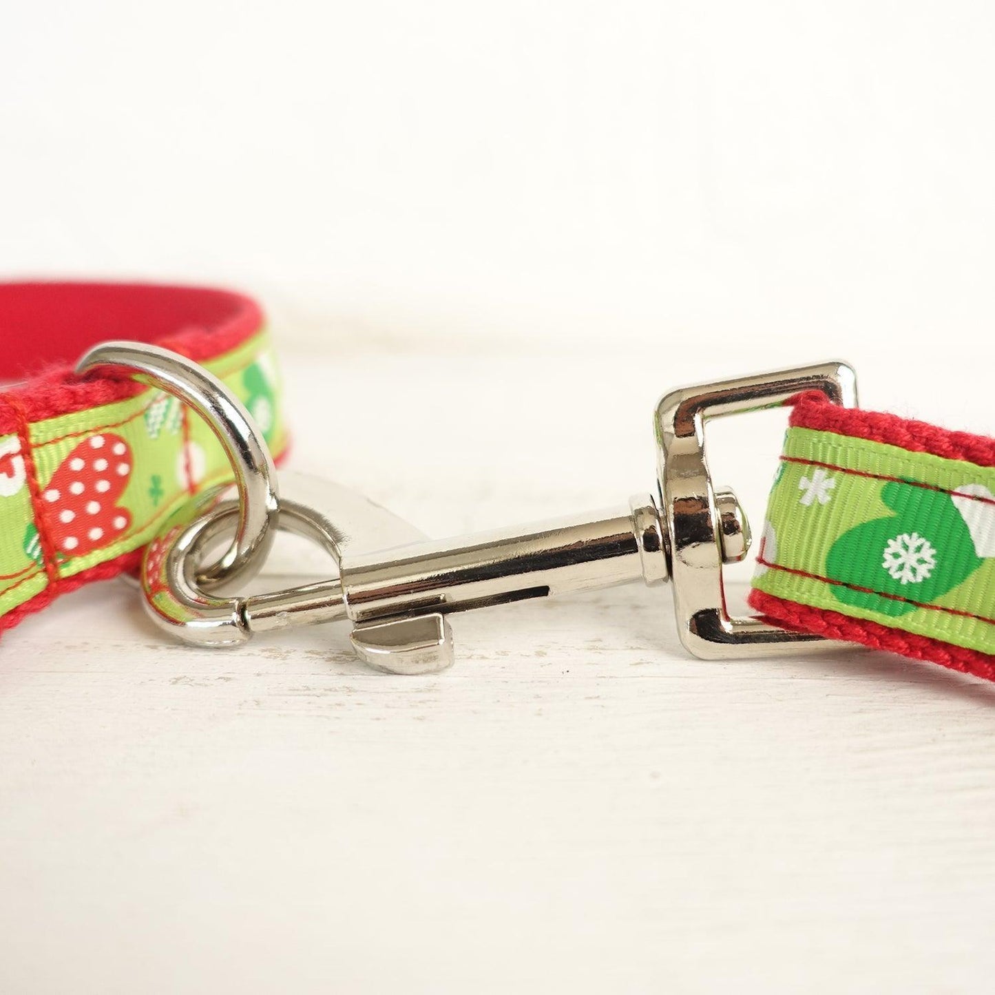 Red Green Cut Soft Personalized Dog Collar Set - iTalkPet