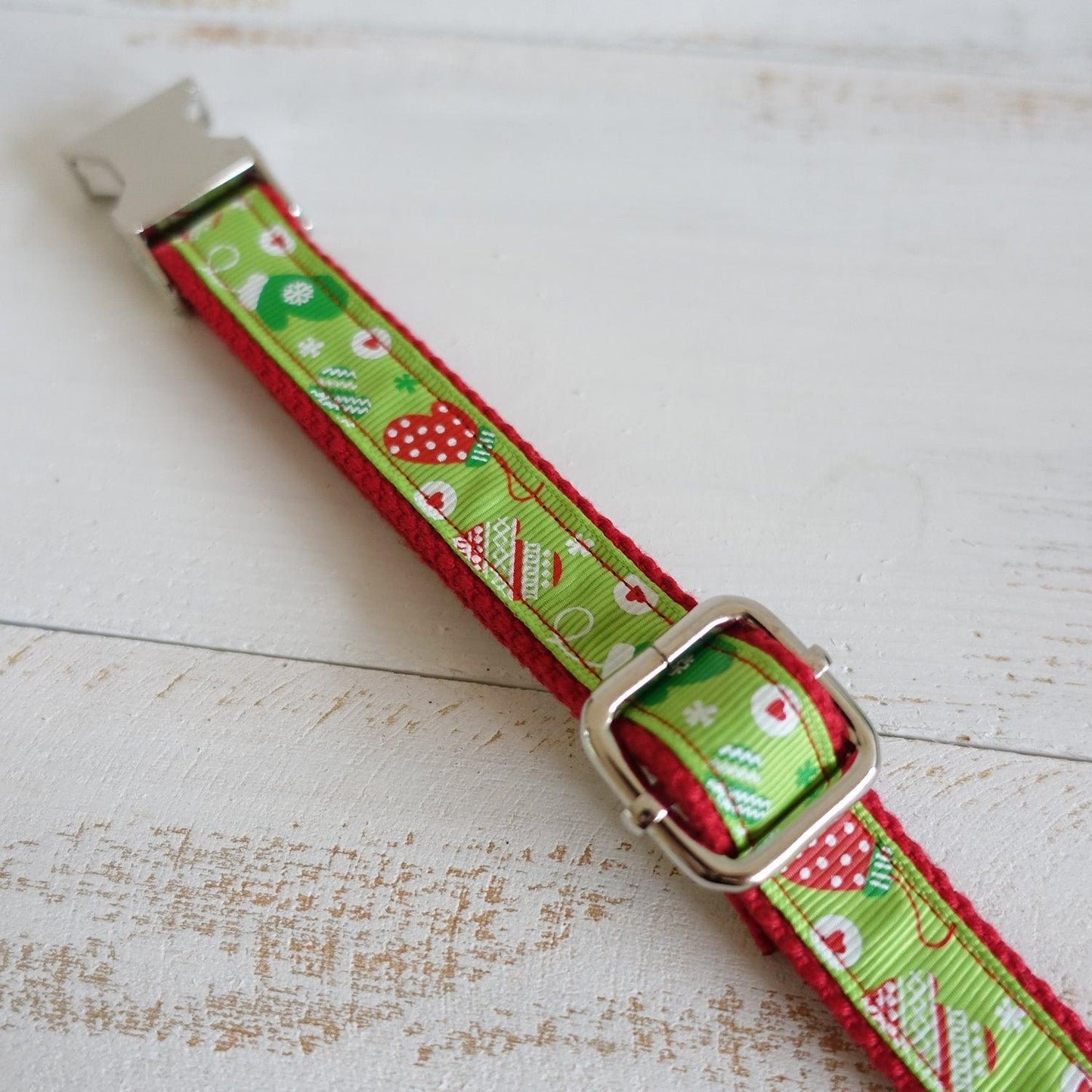 Red Green Cut Soft Personalized Dog Collar Set - iTalkPet