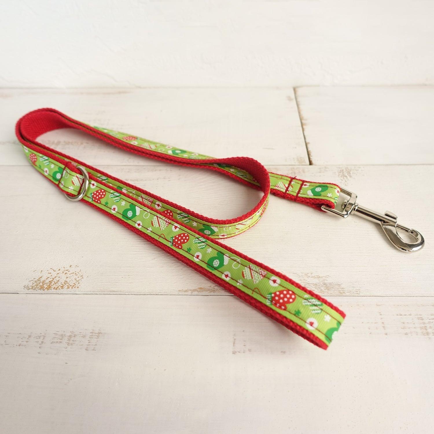 Red Green Cut Soft Personalized Dog Collar Set - iTalkPet