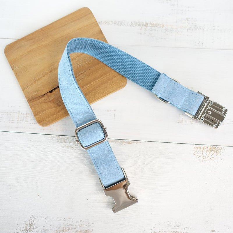 Sky Blue Personalized Dog Collar Set - iTalkPet