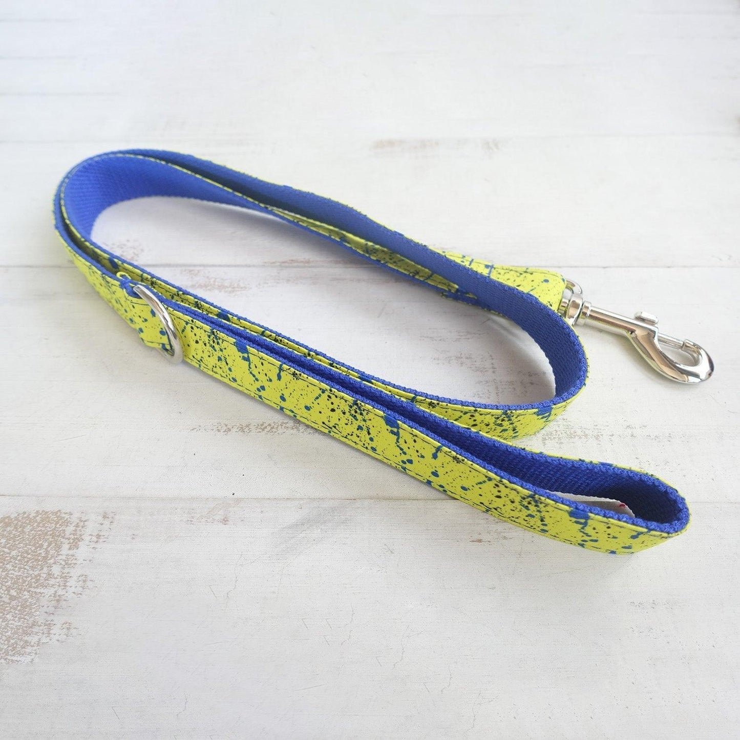 Splash Ink Yellow Personalized Dog Collar Set - iTalkPet