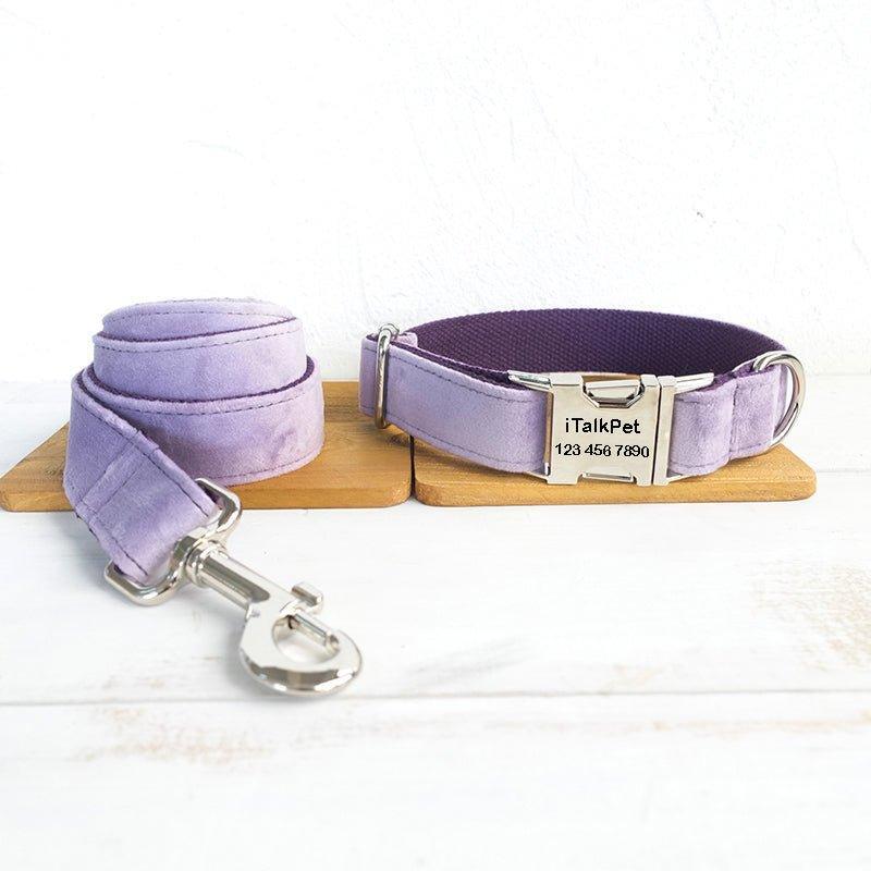 Violet Personalized Dog Collar Set - iTalkPet