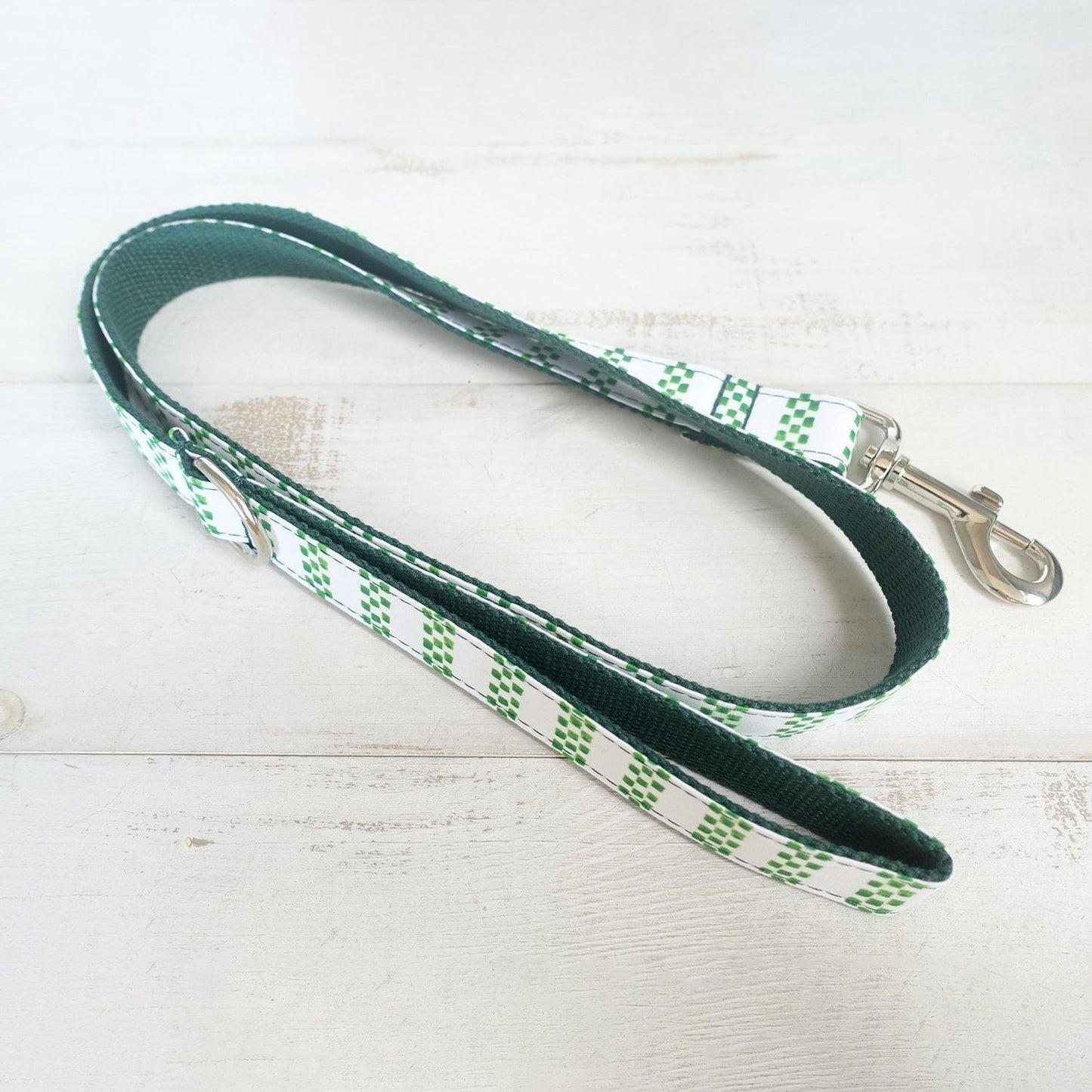 White Green Personalized Dog Collar Set - iTalkPet